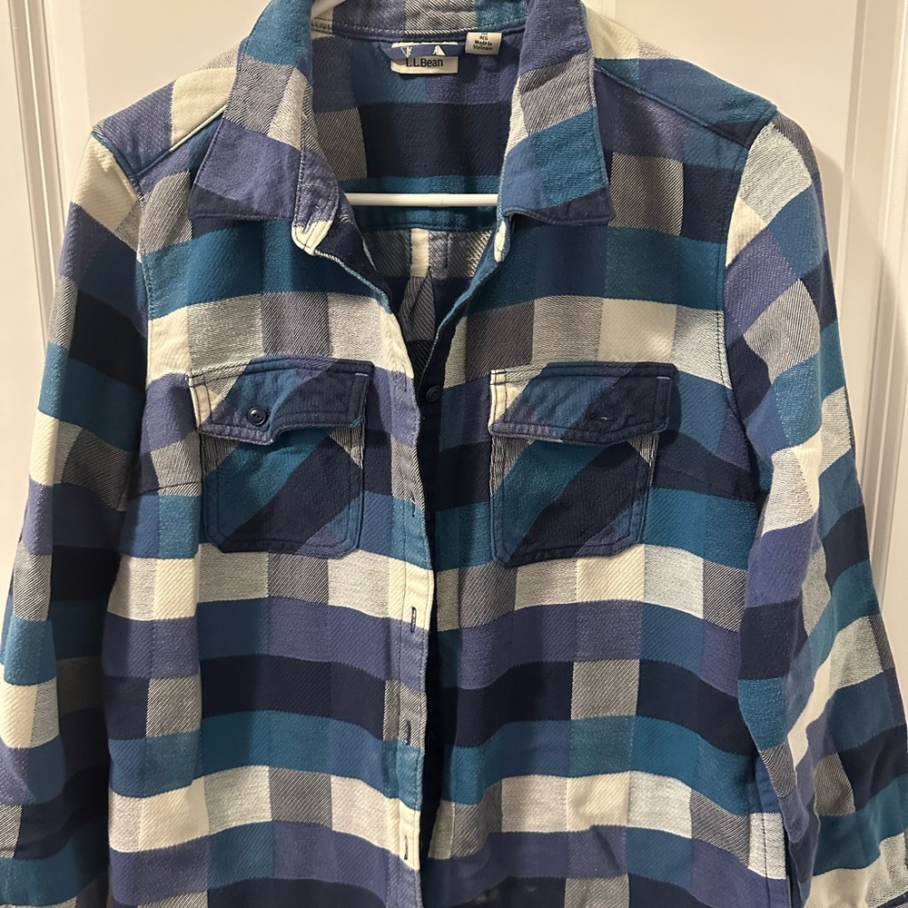 LL Bean Women’s plaid flannel-medium